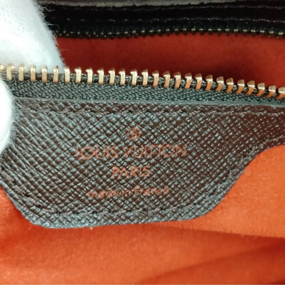 Auth LOUIS VUITTON Damier Ebene Triana Handbag Brown - Picture 10 of 13